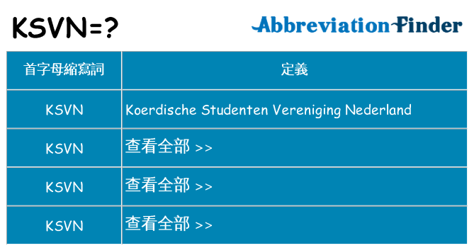 ksvn 代表什麼