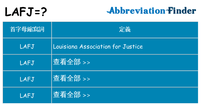 lafj 代表什麼
