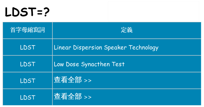 ldst 代表什麼