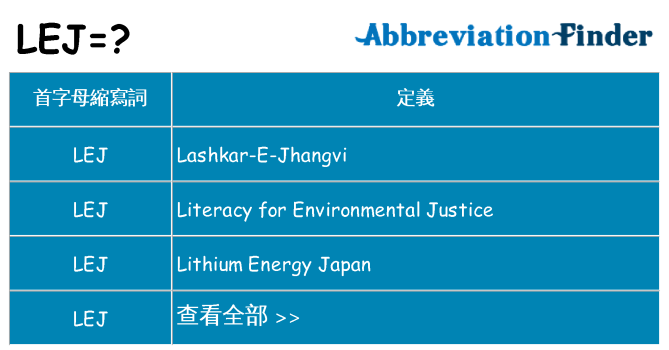 lej 代表什麼