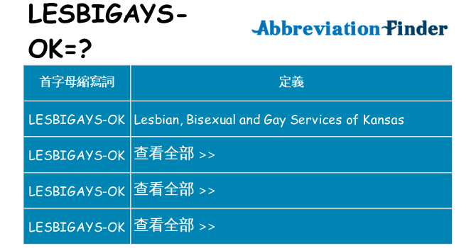 lesbigays-ok 代表什麼
