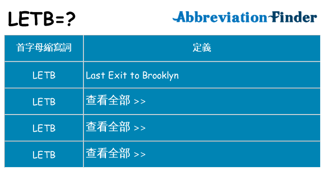 letb 代表什麼