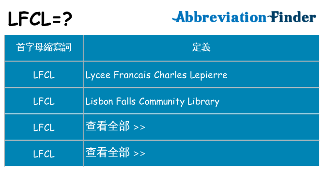 lfcl 代表什麼