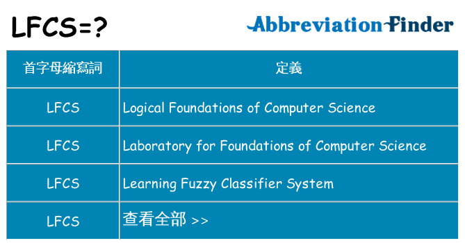lfcs 代表什麼