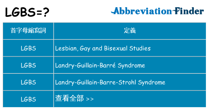 lgbs 代表什麼