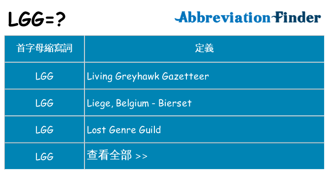 lgg 代表什麼