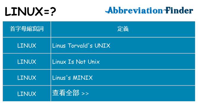 linux 代表什麼