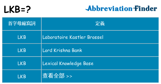 lkb 代表什麼