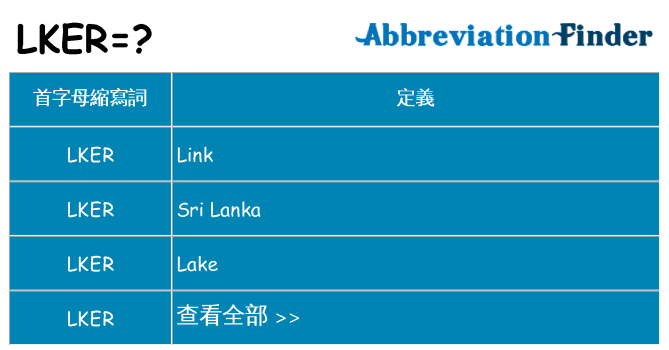 lker 代表什麼