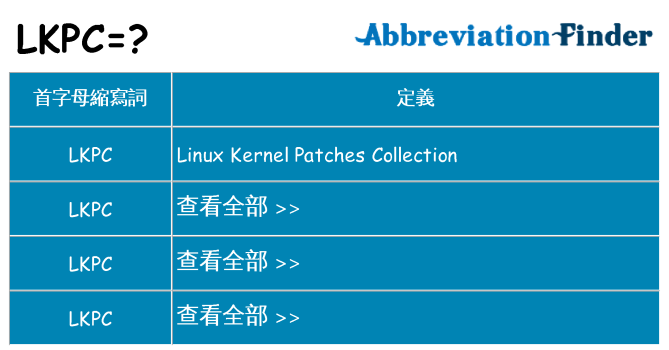 lkpc 代表什麼