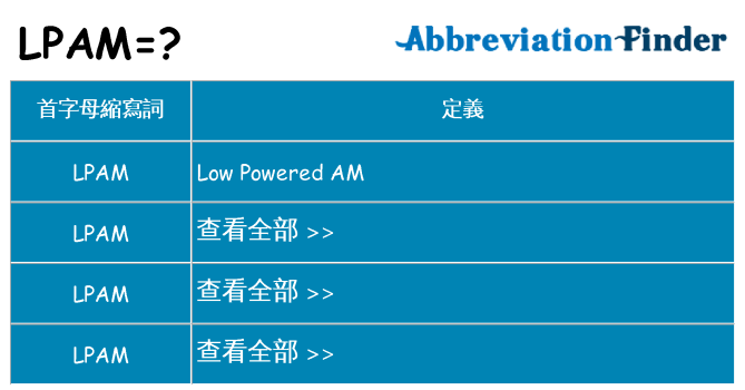 lpam 代表什麼