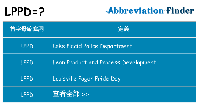 lppd 代表什麼