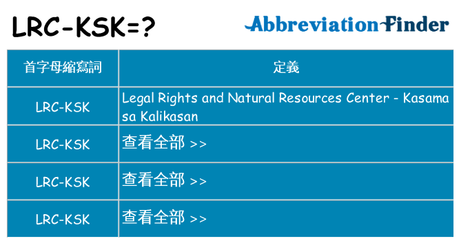 lrc-ksk 代表什麼