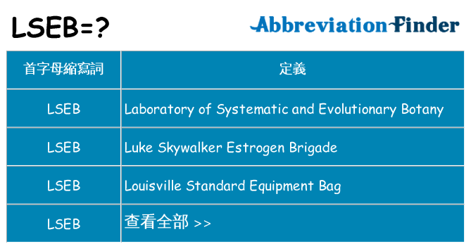 lseb 代表什麼