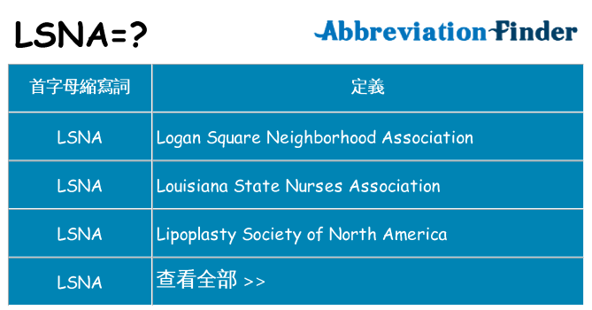 lsna 代表什麼