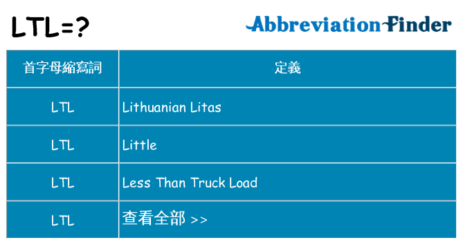 ltl 代表什麼