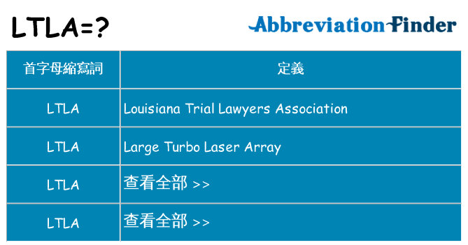 ltla 代表什麼