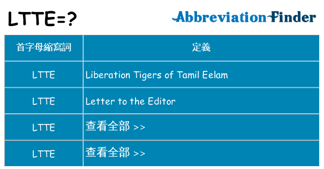 ltte 代表什麼