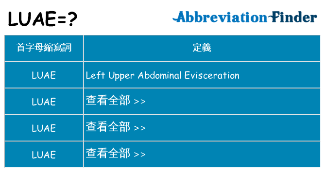 luae 代表什麼