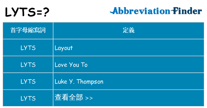 lyts 代表什麼
