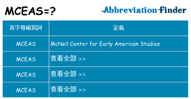 mceas 代表什麼