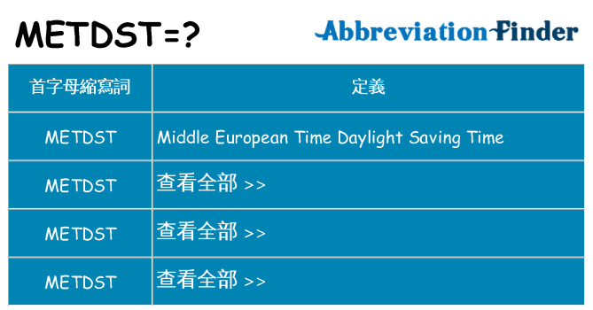 metdst 代表什麼