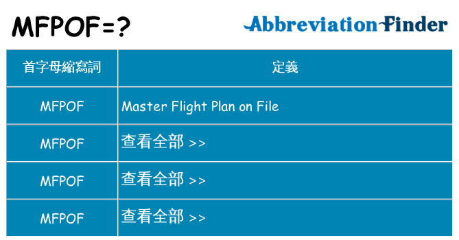mfpof 代表什麼