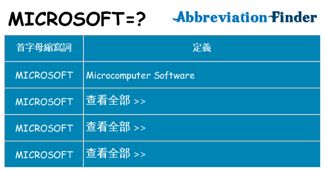 microsoft 代表什麼