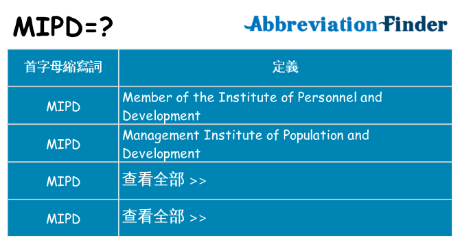 mipd 代表什麼