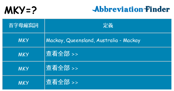 mky 代表什麼