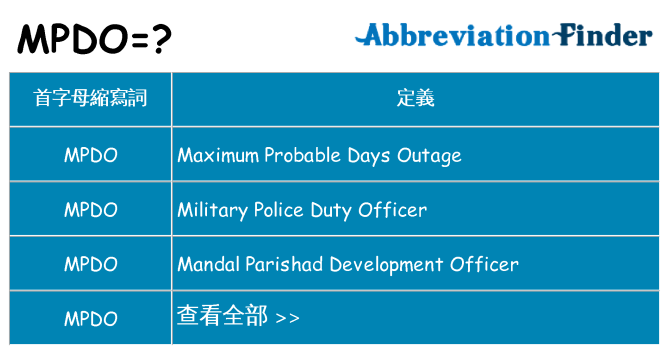mpdo 代表什麼