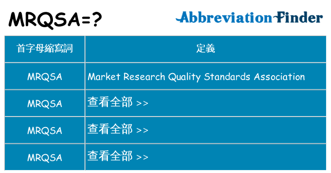 mrqsa 代表什麼