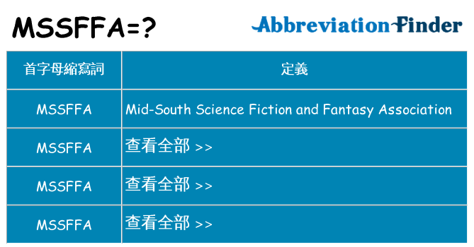 mssffa 代表什麼