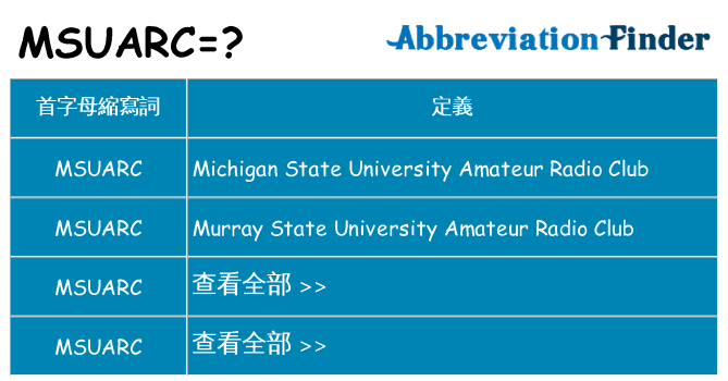 msuarc 代表什麼