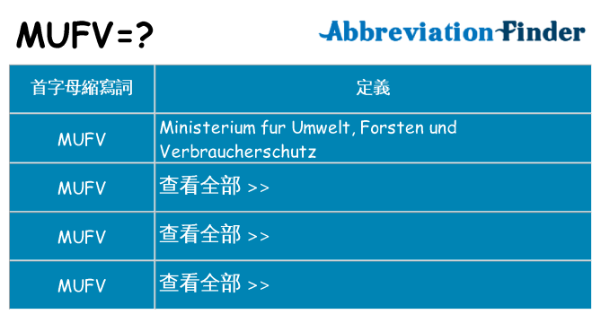 mufv 代表什麼