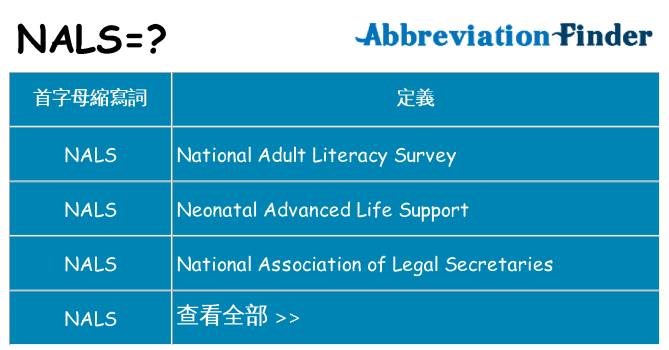 nals 代表什麼