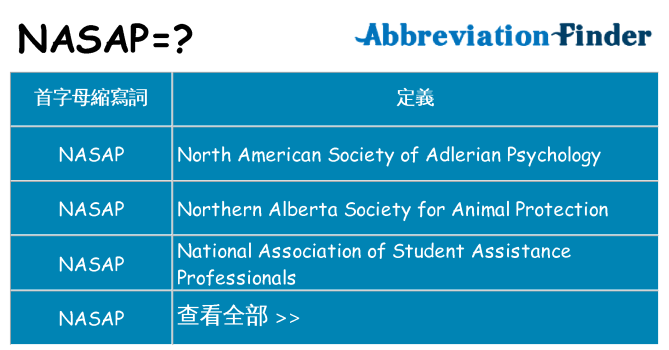 nasap 代表什麼
