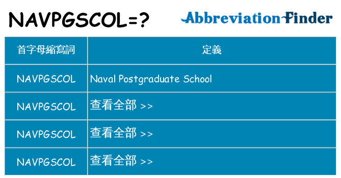 navpgscol 代表什麼