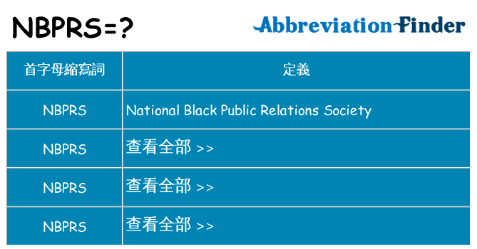 nbprs 代表什麼