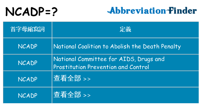 ncadp 代表什麼