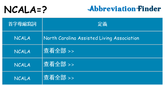 ncala 代表什麼