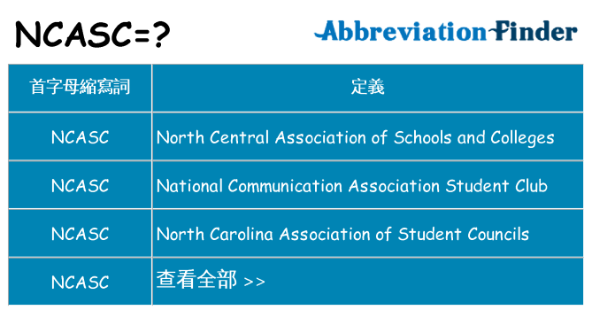 ncasc 代表什麼