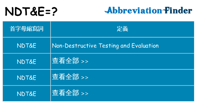 ndte 代表什麼