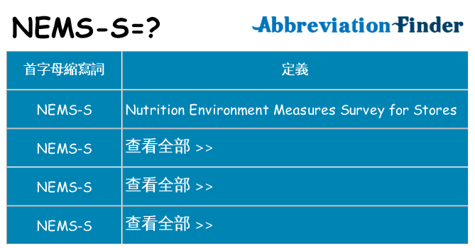 nems-s 代表什麼