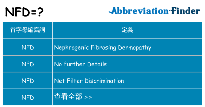 nfd 代表什麼