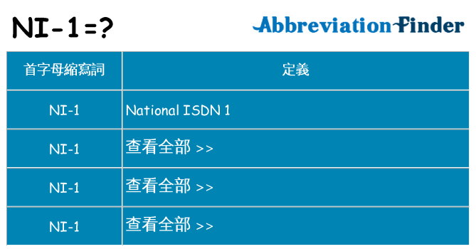 ni-1 代表什麼