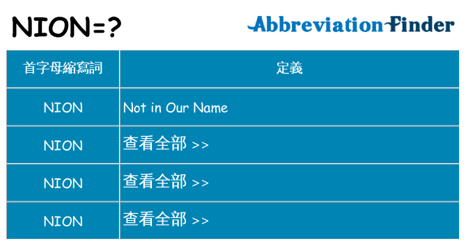 nion 代表什麼