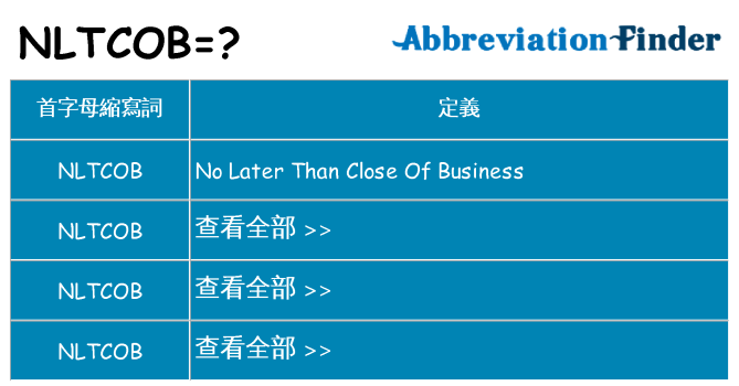 nltcob 代表什麼