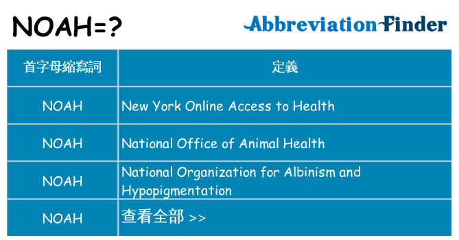 noah 代表什麼