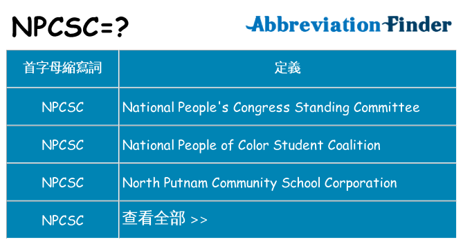 npcsc 代表什麼